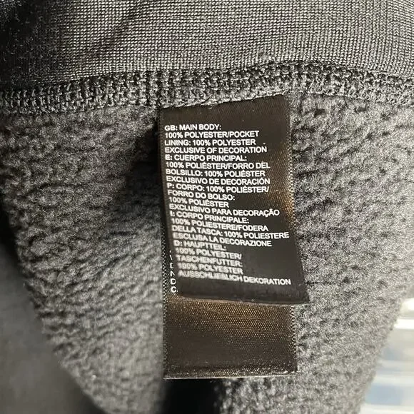 The North Face‎ Yukon Jack Whiskey Black Fleece Full Zip Vest Mens Sz XL Logo - Picture 9 of 10